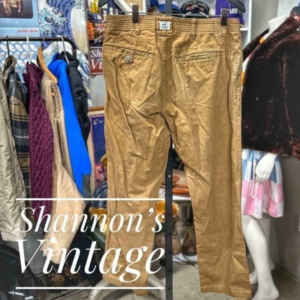 Sassafras Vintage Puzzle Ring Cotton/linen sz medium Gardener Pants A16